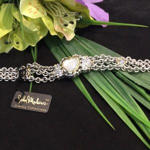 Triple Chain Mother of. pearl Bracelet